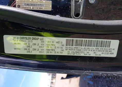 2014 Jeep Compass Sport из США, поврежденный, VIN 1C4NJCBA6ED727511